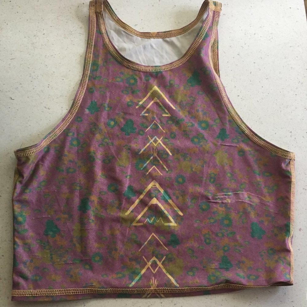 Teeki Mermaid Crop Top Size XS/S in Meadow Flowers